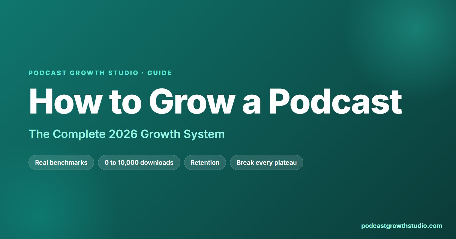 How to Grow a Podcast in 2026, the complete growth system from Podcast Growth Studio