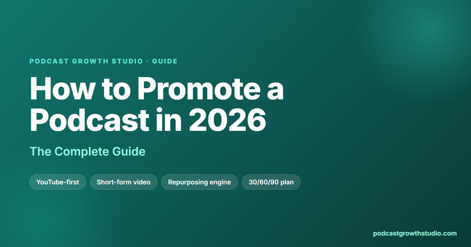 How to Promote a Podcast in 2026, the complete guide from Podcast Growth Studio
